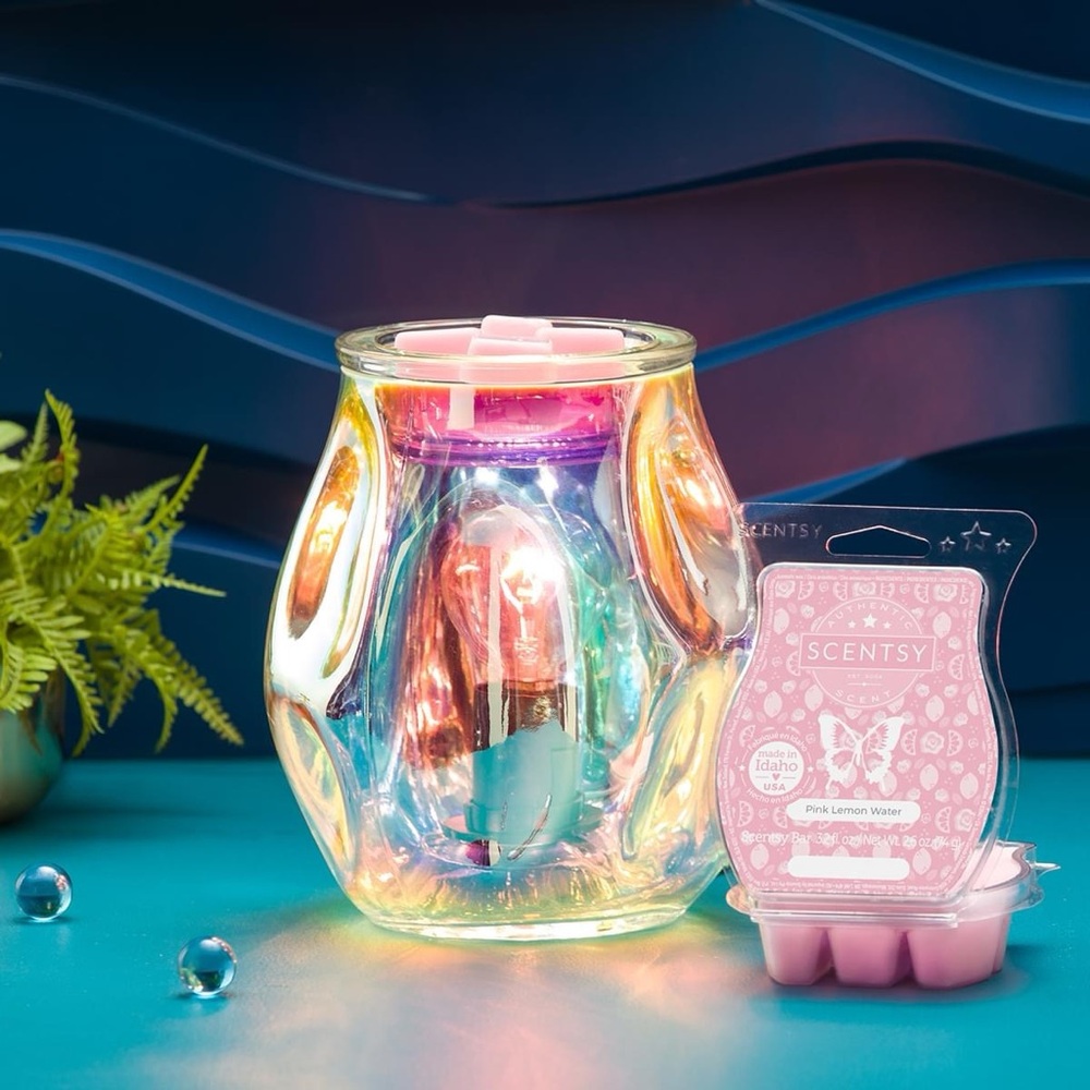scentsy bubbled iridescent wax warmer